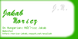 jakab moricz business card